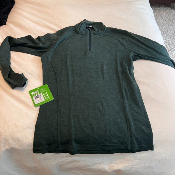 Minus 33 Womens Base Layer Ski Snowboard Merino Wool Quarter Zip Midweight - Picture 3 of 3